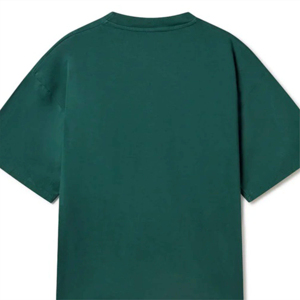 T-shirt décontracté à col rond et manches courtes en jersey 100 % coton, coupe oversize, épaules tombantes, col épais et lourd, teint uni - Product Image 4