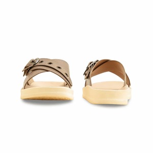 Sandalias Casuales Cómodas de Color Marrón para Mujer, con Tiras Cruzadas Anchas, Planas, con Detalle de Hebilla, Estilo Chic - Product Image 3