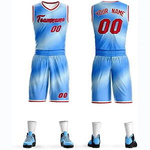 Conjunto de Uniforme de Baloncesto Personalizado para Hombre, de Secado Rápido, Ropa Deportiva Profesional, Transpirable, con Patrón 3D, Jersey para Escuela Secundaria - Product Image 6