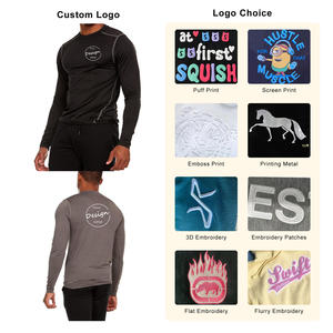 Customized Dry Fit Long Sleeve T-shirt for <b>Men</b> Custom logo Plain Polyester Round Neck <b>Thermal</b> Long Sleeve Shirt For <b>Men's</b> - Product Image 5