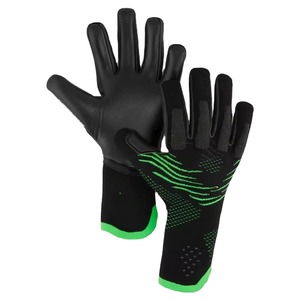 Gants de gardien de but de football noir bleu blanc PU antidérapants respirants légers séchage rapide protection des doigts poignet réglable - Product Image 2