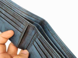 Carteras de Cuero Genuino para Hombre, Plegables, Cortas, con Diseños de Logotipo Personalizados, RFID, Múltiples Ranuras para Tarjetas, Forro de Seda, Uso Diario, Moda - Product Image 2