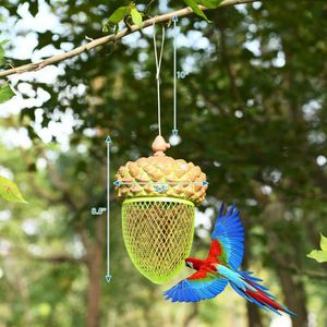 Comedero para Pájaros Silvestres de Metal con Forma de Haya, Dispensador Colgante para Jardín y Patio - Product Image 3