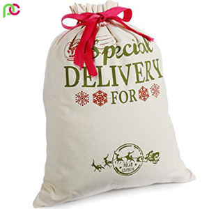 Sac à cordon en tissu de coton biologique, 50 pièces, Logo personnalisé, taille personnalisée, anti-poussière à cordon - Product Image 3