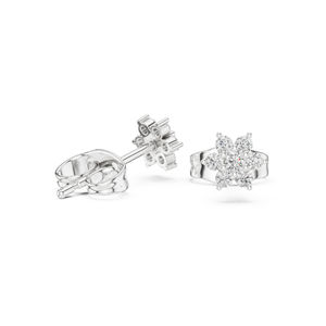 Boucles d'oreilles pour femmes en or blanc 14 carats avec diamant rond cultivé en laboratoire de 0,16 carat certifié IGI, à porter tous les jours |   Nouveau diamant cultivé - Product Image 5
