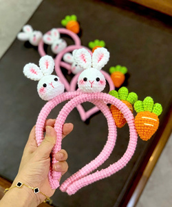 Serre-tête en crochet fait main, motifs fantômes, citrouilles et animaux mignons, accessoires capillaires pour festivals, cosplay et fêtes, OEM pour enfants et femmes - Product Image 3
