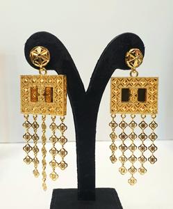 Juego de Joyería para Mujer Chapado en Oro de 24K de Dubái, con Collar, Aretes y Anillo, para Boda o Compromiso, Joyería Clásica de Moda - Product Image 3