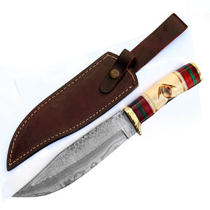 Couteau de chasse Bowie de qualité industrielle Galway Grove, sports de plein air, acier inoxydable fait main |   Poignée décorative gravée fixée - Product Image 1