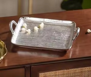 <b>Mirror</b> Polish Metal Chocolate <b>Tray</b> Stainless Steel Dessert Serving <b>Tray</b> Candy Display Plate Kitchen Dining Table Use - Product Image 3