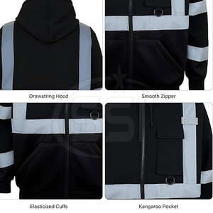 Sudadera de Seguridad Impermeable de Alta Visibilidad ANSI Clase 2 Multiusos con Diseño Reflectante para Entornos de Trabajo Industriales - Product Image 4