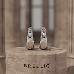 Pendientes de Aro en Forma de Lágrima de Plata Pulida, Minimalistas, Gruesos, con Diseño de Gota de Agua, Elegantes, Regalo de Joyería para Ella - Product Image 1