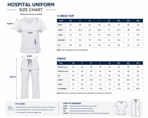 Ensemble d'uniformes médicaux blancs élastiques respirants à manches courtes (haut et pantalon) pour hôpitaux et cliniques – Prix abordable - Product Image 6