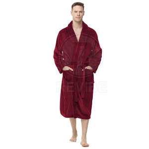 Luxury Fashion Men's Terry Bathrobe 100% Cotton Cozy Fabric Long Sleeve Premium Loungewear for Modern Lifestyle - Product Image 2