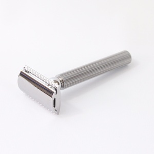 Double <b>Edge</b> Matte <b>Black</b> Safety Razor Single Blade Razors for Men with 10/20pcs Stainless Steel Double <b>Edge</b> Blades - Product Image 2