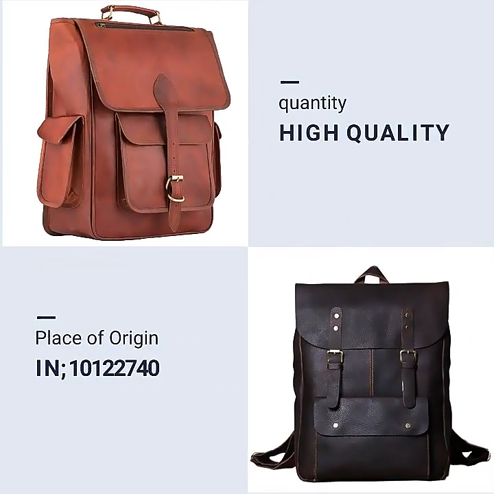 Travel Camping Trekking Softback Genuine Leather Backpack with Panelled Design Zipper Closure 30-40L Capacity for Outdoor Use Travel Camping Trekking Softback Genuine Leather Backpack with Panelled Design Zipper Closure 30-40L Capacity for Outdoor Use