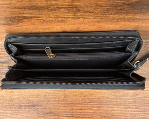 Western luxe cuir de vachette portefeuilles pour femmes en cuir véritable bracelet fermeture à glissière Long portefeuille carte de crédit/téléphone organisateur - Product Image 4