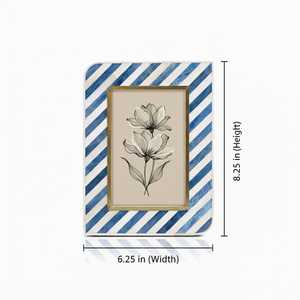 Handmade Blue & White Bone Inlay Photo <b>Frame</b> | Handmade Home Decor | 4x6 Inch <b>Picture</b> <b>Frame</b> - Product Image 3