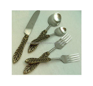 Nuevo diseño de utensilios de cocina Juego de cubiertos de metal Juego de cubiertos con tamaño personalizado para exportar desde la India Hecho a mano a granel - Product Image 3