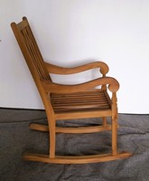 Fauteuil à bascule demi-cercle moderne en teck massif pour hôtel et usage extérieur