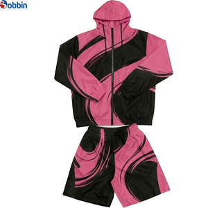 Top Trendy Custom Mens 2 Piece Tracksuit Set Jacket <b>Shorts</b> Sportswear Custom Logo Casual Athletic Outfit Windbreaker Suit - Product Image 2