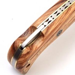 Cuchillos Plegables de Lujo con Hoja con Patrón Damasco, Mango Decorativo Hecho a Mano, Empuñadura de Metal Pulido para Coleccionistas, Caza y Camping - Product Image 5