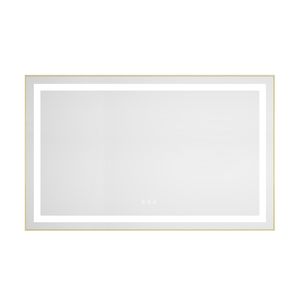Specchio LED da Bagno 48 X 30 Pollici con Illuminazione Frontale e Posteriore, Montaggio a Parete, Cornice in Alluminio, Antiappannamento, Memoria, 3 Anni di Garanzia - Product Image 3