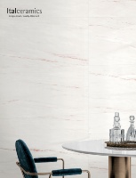 Carreaux de sol en porcelaine brillante effet marbre blanc Favolosa Rosso Dolomite Premium 600x600mm pour les pièces intérieures