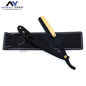 Rasoirs de barbier à lame interchangeable noir et or, les plus vendus, avec système de verrouillage pivotant et étui de sécurité - Product Image 3