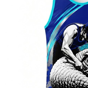 Personalized Sheep Shearing Singlet Custom Printed Performance Apparel Sublimation Workwear For Teams - Product Image 3