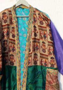 Kimono en soie pour femmes Kimono en soie crêpe fait à la main Robe d'été Robe Kimono Robe - Product Image 6