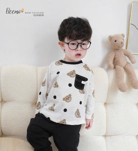 Ensemble de vêtements pour garçons en bas âge, costume deux pièces de loisirs à la mode de haute qualité, en coton, confortable, vêtements d'hiver pour garçons - Product Image 1