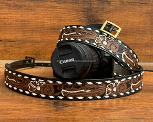 Bandoulière universelle en cuir usiné à la main personnalisée pour appareil photo en cuir véritable Sangles de cou réglables durables pour appareil photo à dégagement rapide - Product Image 3