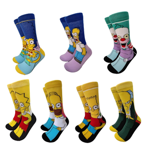 <b>Cartoon</b> Character Crew <b>Socks</b> Novelty Funny Print <b>Socks</b> for Men Women Casual Gift <b>Socks</b> - Product Image 1