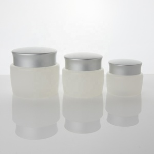 Luxury Cosmetic <b>Jar</b> Packaging 30g 50g 80g <b>Glass</b> Look with Metal Lid - Product Image 5