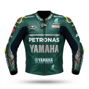 Men’s Ramaha MotoCP <b>Racing</b> <b>Jacket</b>/Chaquetta Premium Motorcycle Leather Protection Level 2 CE Certified - Product Image 1