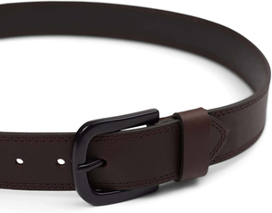 Fashionable Casual Men's Leather Belt Business Pin Buckle Steel Buckle High Quality Comfortable Durable Waterproof 3.5cm Width - Product Image 1