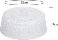 Chapeau de prière confortable pour homme, en coton doux et léger, extensible, Kufi Taqiyah, chapeau islamique, rayures imprimées, toutes saisons