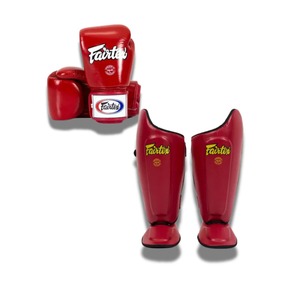 Set de Sparring Fairtex SP8, Guantes Negros y Protectores de Tibia, Guantes de Boxeo Tailandés para Entrenamiento de Artes Marciales, Kit de Boxeo Personalizado - Product Image 6