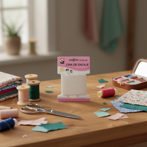 Encaje Hecho a Mano de 2 cm con Tiras, Cinta de Encaje de 2 cm x 1 m, Materiales para Manualidades - Product Image 3