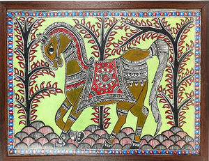 Arte Metálico del Patrimonio Folclórico Indio - Auténtica Decoración 3D Hecha a Mano en Mithila para el Hogar - Product Image 3