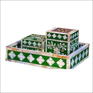Floral Design MOP Bakhoor Set | Arabic Inlay Tray with Oud Burner & Censer in <b>Gift</b> <b>Box</b> | Timeless Ramadan <b>Gift</b> Idea - Product Image 2