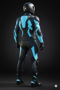 Traje de Motociclismo Neon Pulse de Manga Larga para Hombre, Armadura con Estampado Luminoso, Secado Rápido, para Todas las Estaciones, Estilo Cyber Volt - Product Image 2