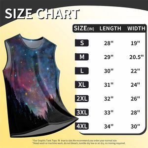 เสื้อกล้ามผู้ชายแบบไม่มีแขน พิมพ์ลายธรรมชาติทั่วตัว ลายจักรวาล 3 มิติ เสื้อยืดแขนกุดผู้ชาย ขายส่ง - Product Image 5