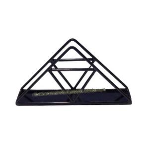 Porte-serviettes en fil métallique de luxe avec logo personnalisé organisateur de boîte à mouchoirs en triangle pour la maison - Product Image 1