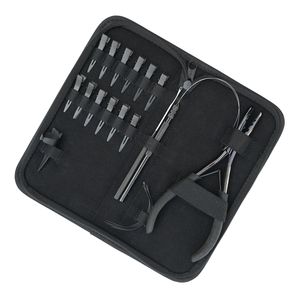 Kit Profesional de Herramientas para Extensiones de Cabello de Salón con Microperlas, Alicates de Crimpado, Anillo Separador de Cabello y 12 Pinzas para Seccionar el Cabello - Product Image 1