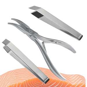 Pince à épiler ergonomique à pointe fine angulaire pour os de poisson, en acier inoxydable, réutilisable, durable, étanche, qualité A+, personnalisable - Product Image 4