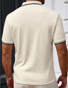 Chemise pour homme Pearson OBM, nouvelle collection, color-block, best-seller, tissu doux à texture ananas, respirant pour l'extérieur, décontracté et professionnel - Product Image 4