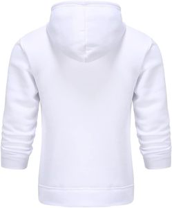 Sweat-shirt à capuche blanc pour homme OEM, coupe classique, en molleton de coton, effet vieilli, pour l'hiver - Product Image 3