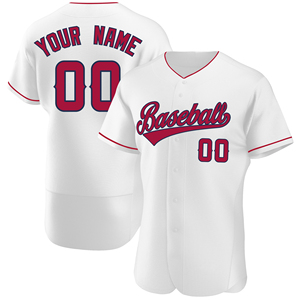 Maillot de baseball personnalisé à manches courtes, motif imprimé, grande taille, respirant, en polyester, brodé, boutonné, style vintage, blanc, uniforme de softball - Product Image 5