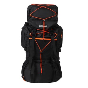 Mochila de Senderismo Impermeable Negra, Mochila Ligera de Viaje, Mochila de Camping con Cubierta para Lluvia, Bolsa de Exterior Unisex - Product Image 1